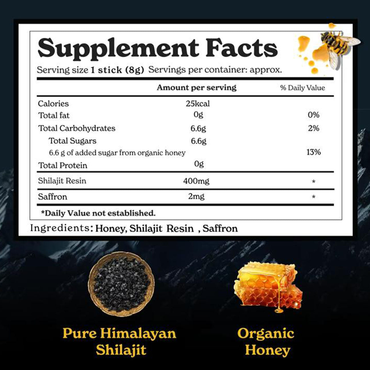 Shilajit Honey Sticks