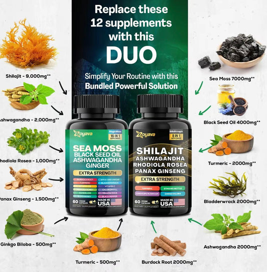 Sea Moss + Shilajit Extra Strength Bundle