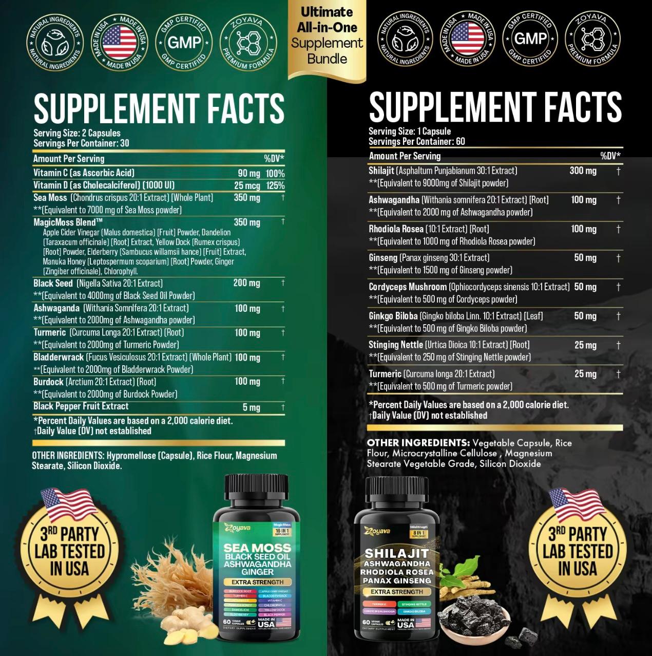 Sea Moss + Shilajit Extra Strength Bundle